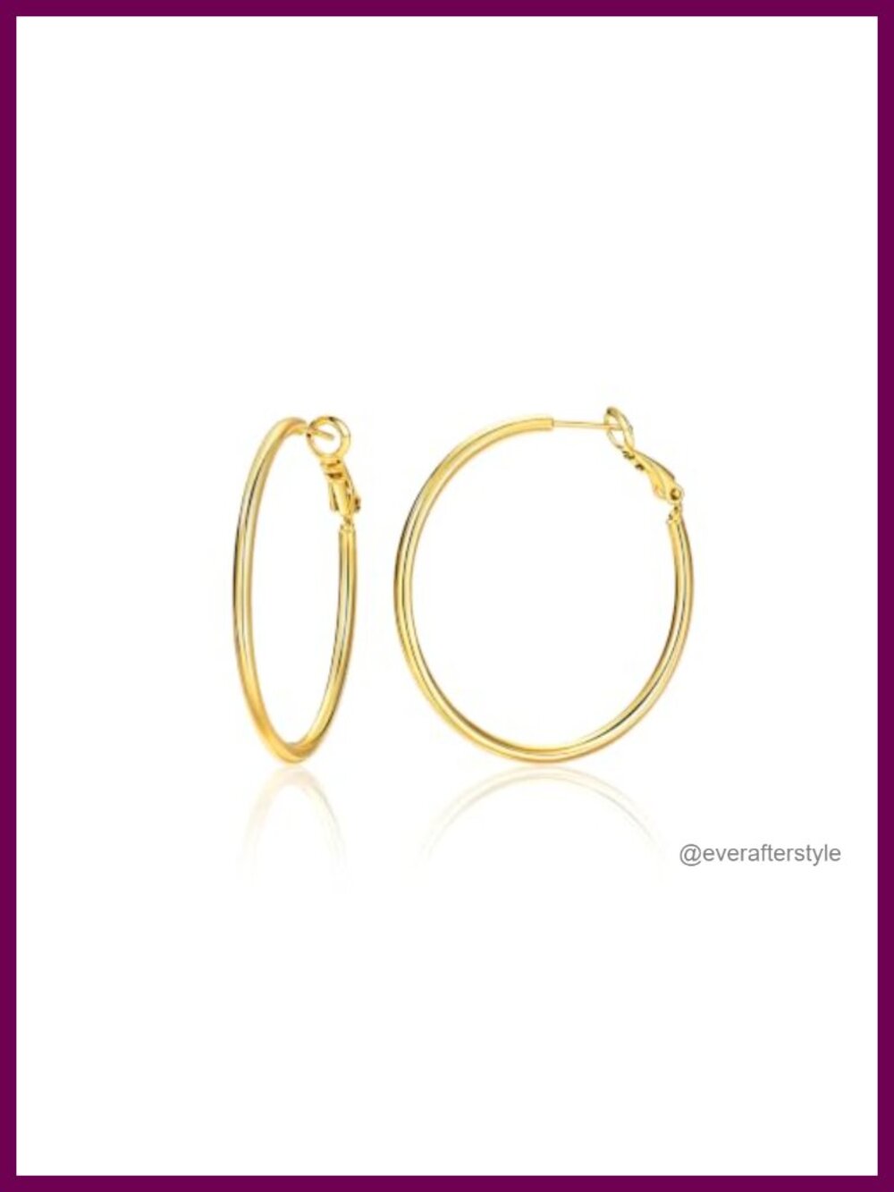 14K Gold Filled Hoop Earrings Hinged Hoop Hypoallergenic 40mm 50mm 60mm